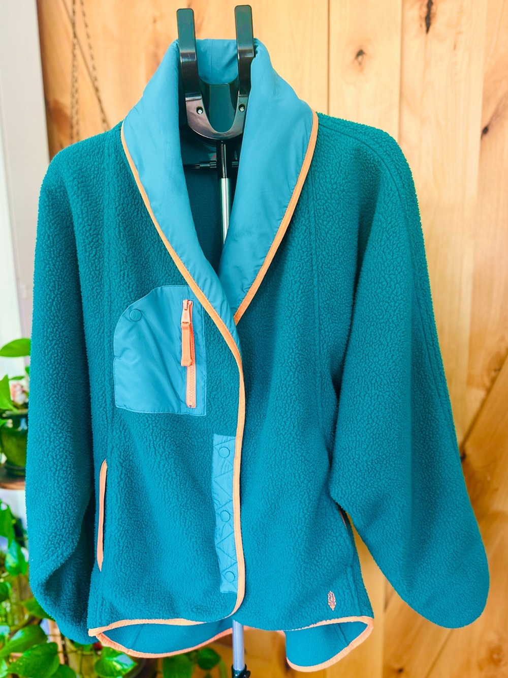 Free People FP Movement Hit The Slopes Shawl Jacket - Spruced Up Combo (Medium)